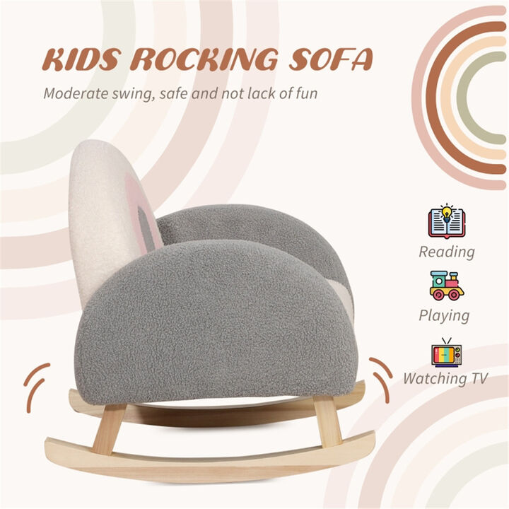 Kids' Sofa Comfortable Upholstered Couch for Toddlers & Children's Playroom, Bedroom & Living Room