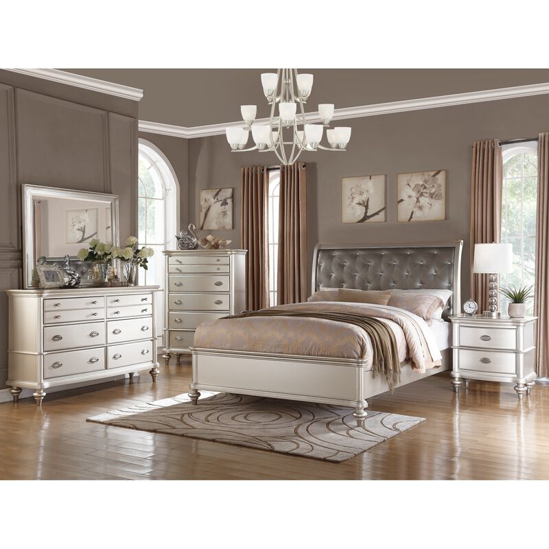 Streamdale Classic Elegant Nightstand, 2-Drawers Bedside Table