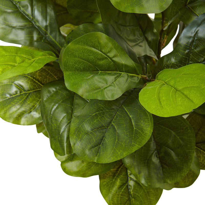 Hivvago 54 Inches Fiddle Leaf Fig in White Planter (Real Touch)