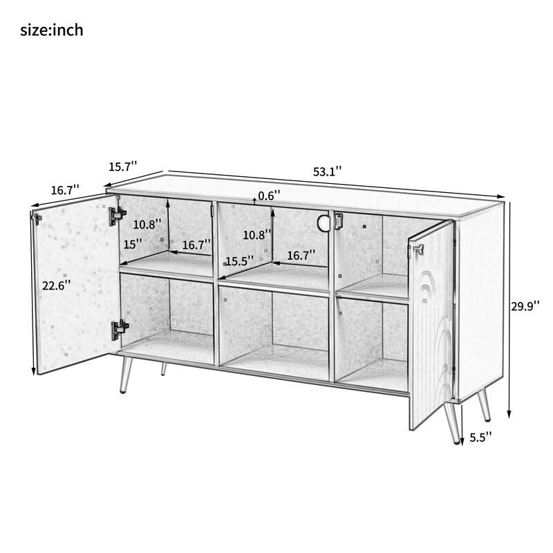 Merax Modern Entertainment Center Media Console TV Stand