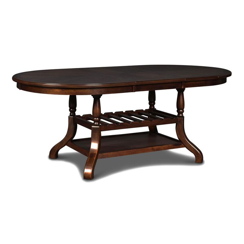 New Classic Furniture Furniture Bixby Contemporary Solid Wood Dining Table in Espresso