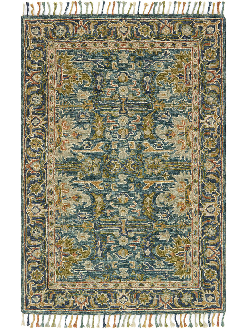 Zharah ZR12 Blue/Navy 3'6" x 5'6" Rug