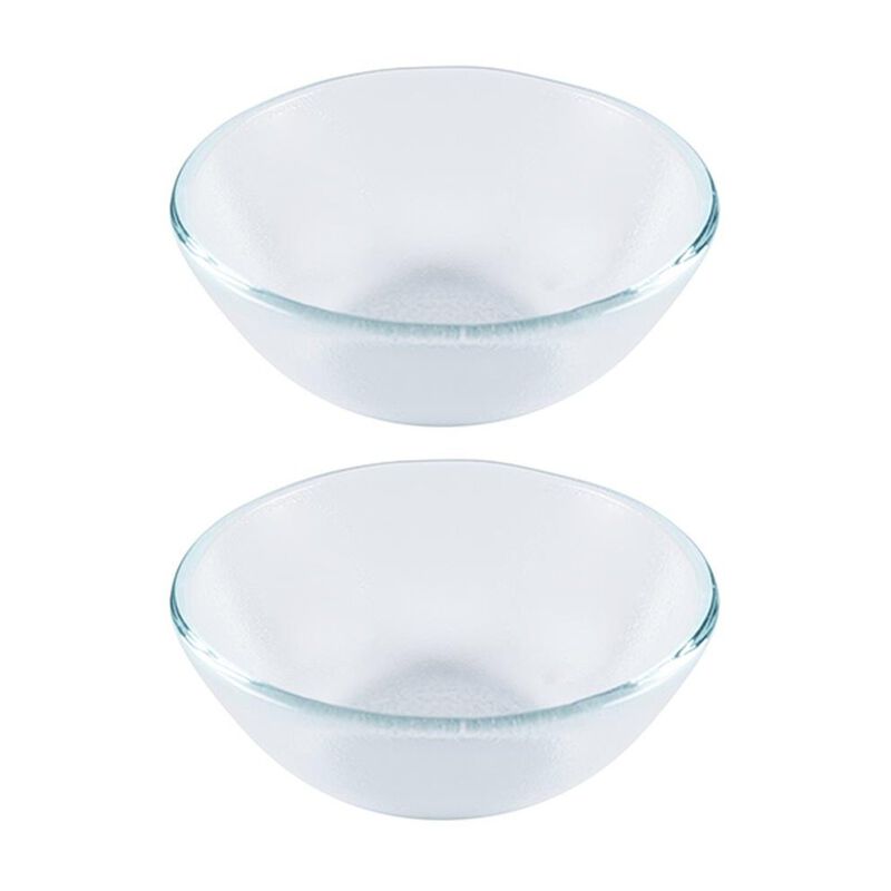 Glass Dinnerware dia.5.5" h:2" 14 oz. Round Clear Glass Bowl (Set of 2)