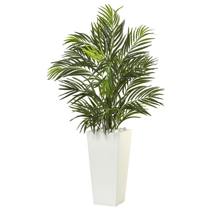 Nearly Natural 39-in Areca Palm in White Planter UV Resist (Incoor/Outdoor) Nearly Natural 39-in Areca Palm in White Planter UV Resist (Incoor/Outdoor)