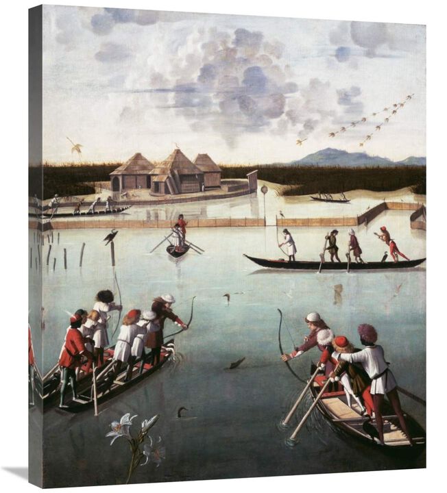 Hunting on the Lagoon-Canvas Art-24.9x30