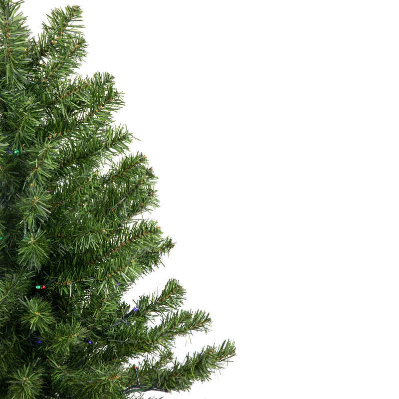 3' Pre-Lit LED Medium Canadian Pine Artificial Christmas Tree  Multicolor Lights