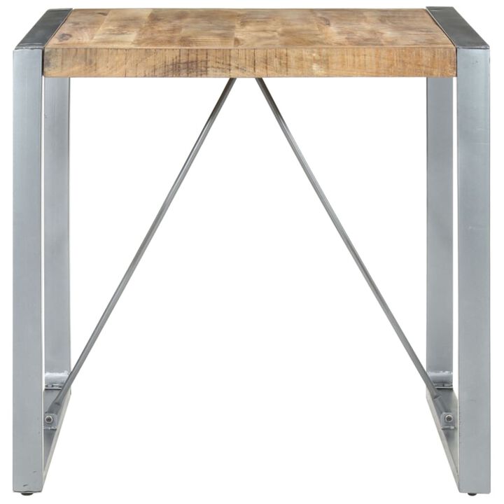 vidaXL Dining Table 31.5"x31.5"x29.5" Rough Mango Wood