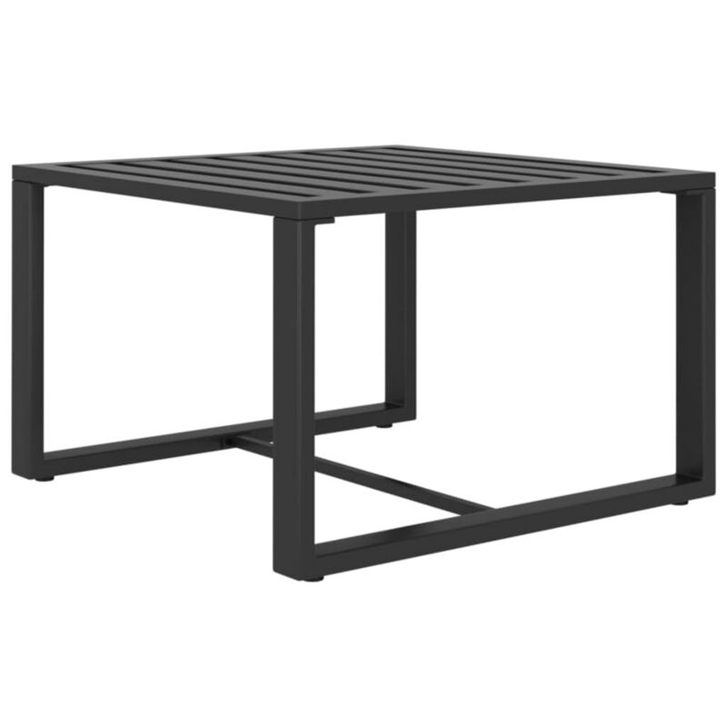 Shina 5pc Outdoor Modular Sofa Set with Coffee Table, Gray Aluminum - Benzara