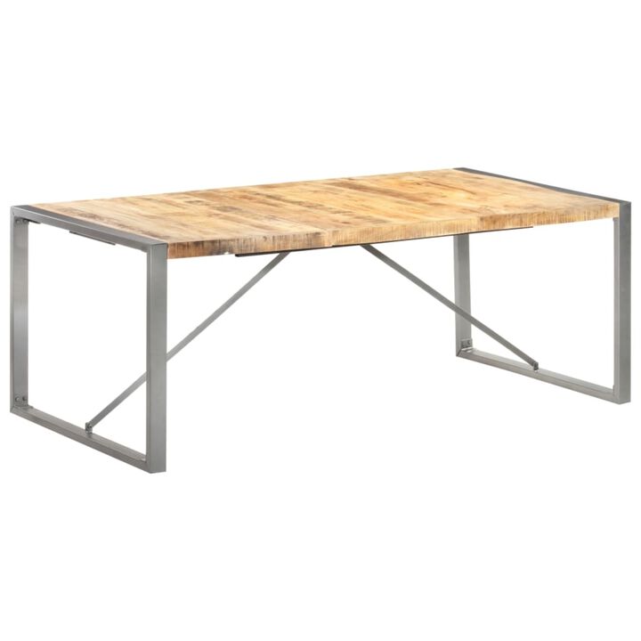 vidaXL Dining Table 78.7"x39.4"x29.5" Solid Rough Mango Wood