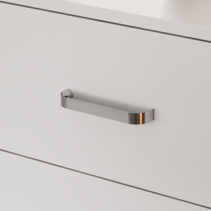 55.1" W : "L" Shape Wooden Computer Desk White Finish with 1-Drawer, Open Shelves and Eco-Friendly Paint Finish