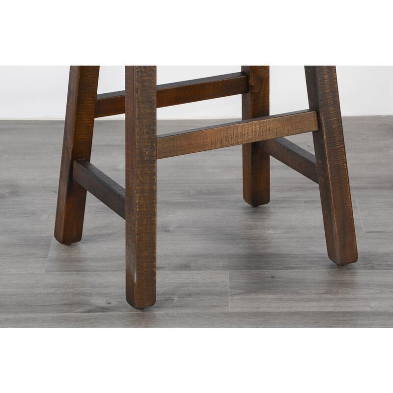 Sunny Designs Bar Saddle Seat Stool, Wood Seat