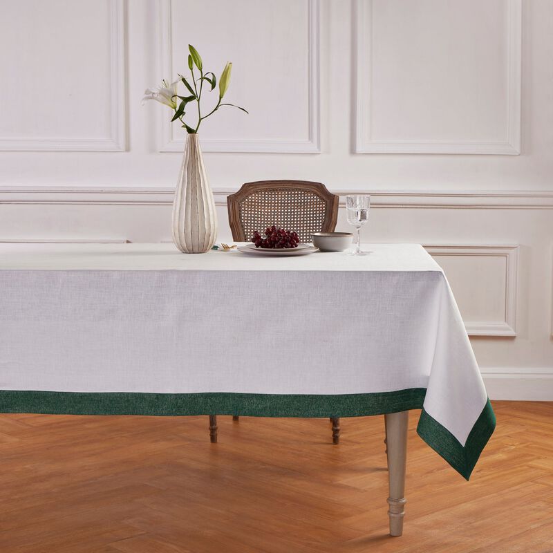 Solino Home 100% Pure Linen Tablecloth | Festive Edge