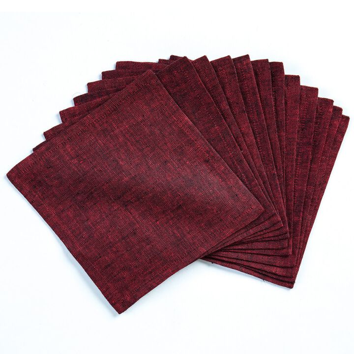 Solino Home 100% Pure Linen Cocktail Napkins Set of 12 | Athena