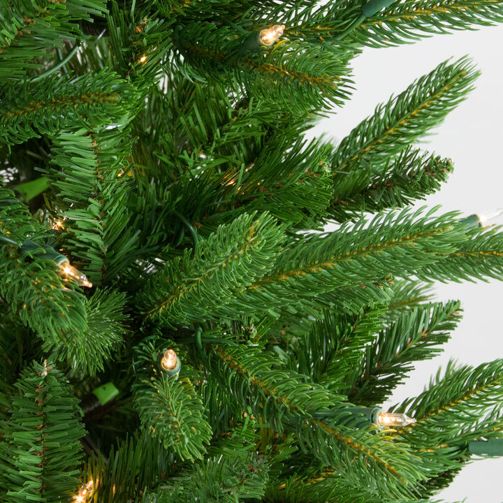 7.5' Pre-Lit Pencil Northwood Noble Fir Artificial Christmas Tree - Clear Lights