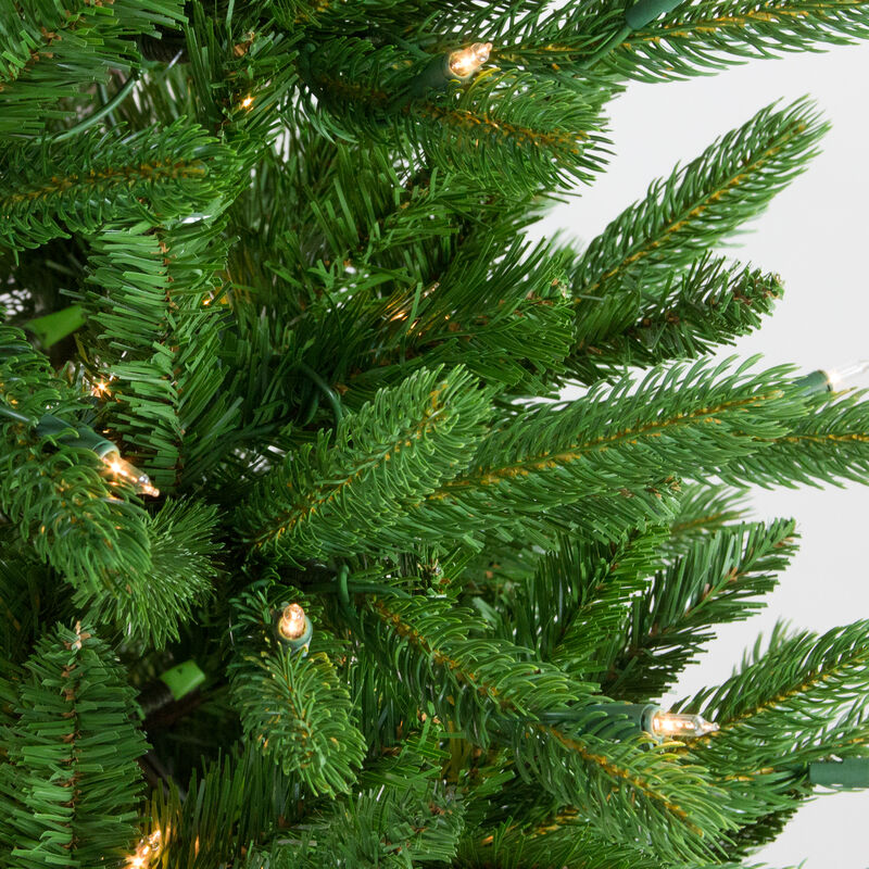 7.5' Pre-Lit Pencil Northwood Noble Fir Artificial Christmas Tree - Clear Lights