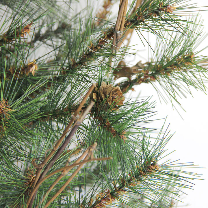 2' Full Country Mixed Pine Artificial Christmas Wall Tree - Unlit