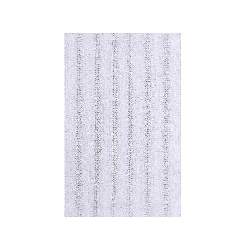 Knightsbridge Linear 220 GSF Reversible Bath Rug 17 x 24 - White