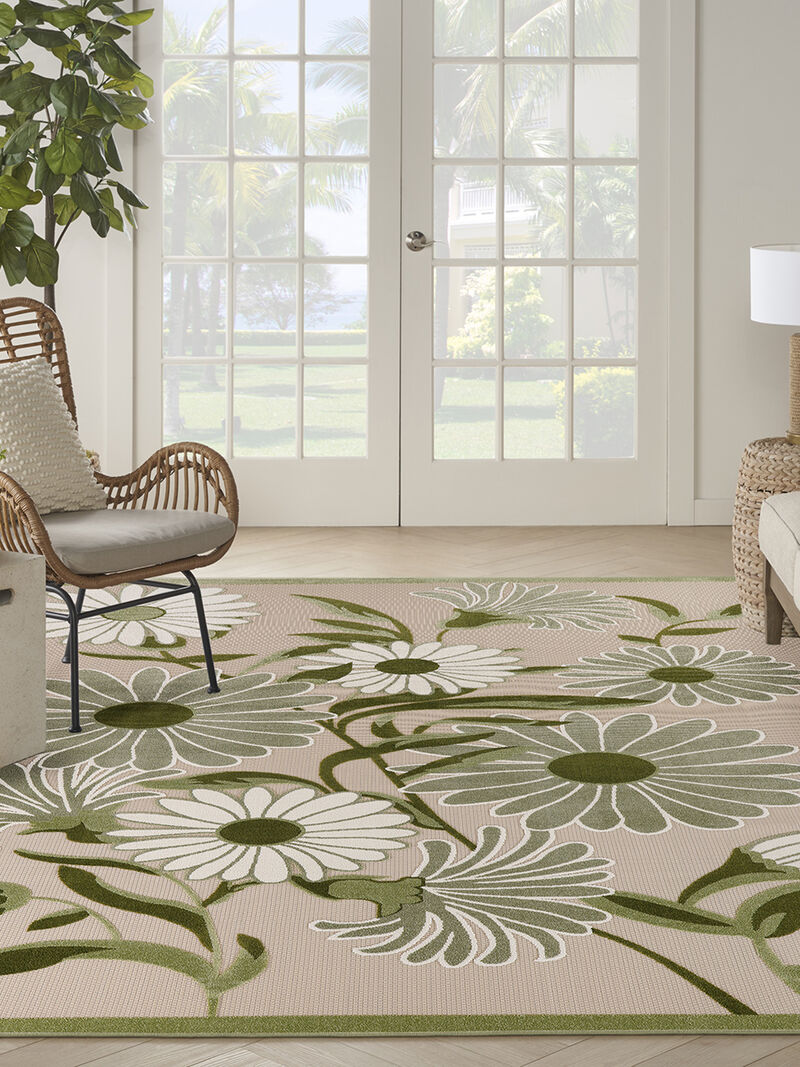 Aloha ALH33 Ivory/Green 9' x 12' Rug