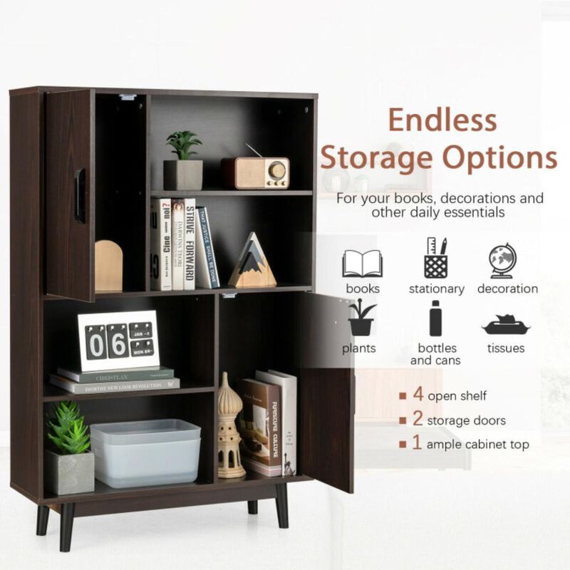 Hivvago Sideboard Storage Cabinet with Door Shelf