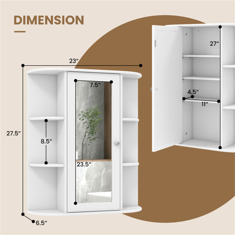 Classic Wall Cabinet for Bathroom, Kitchen, or Laundry Room