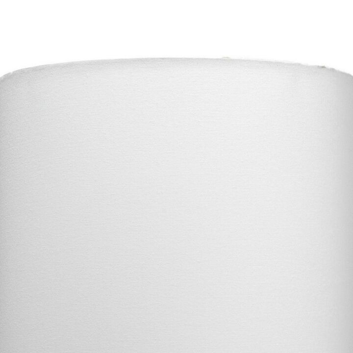 Table Lamp with Ceramic Bottle Shape Body, Cream-Benzara