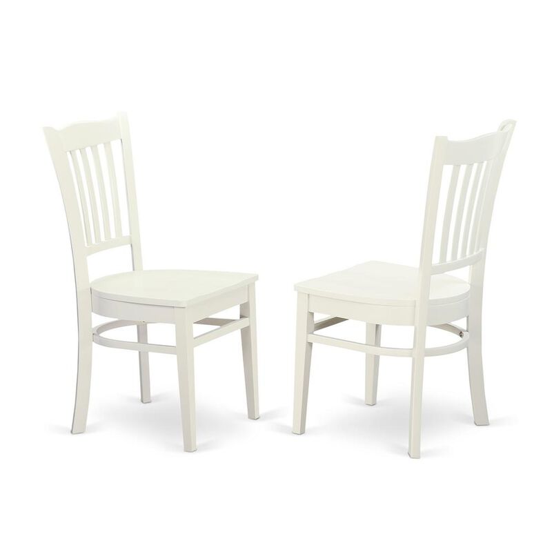 East West Furniture Dining Room Set Linen White, SUGR3-LWH-W
