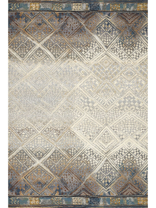 Mika MIK02 Ivory/Mediterranean 5'3" x 7'8" Rug