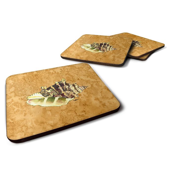 Caroline's Treasures 8658FC Shells Foam Coasters (Set of 4), 3.5 H x 3.5 W, Multicolor