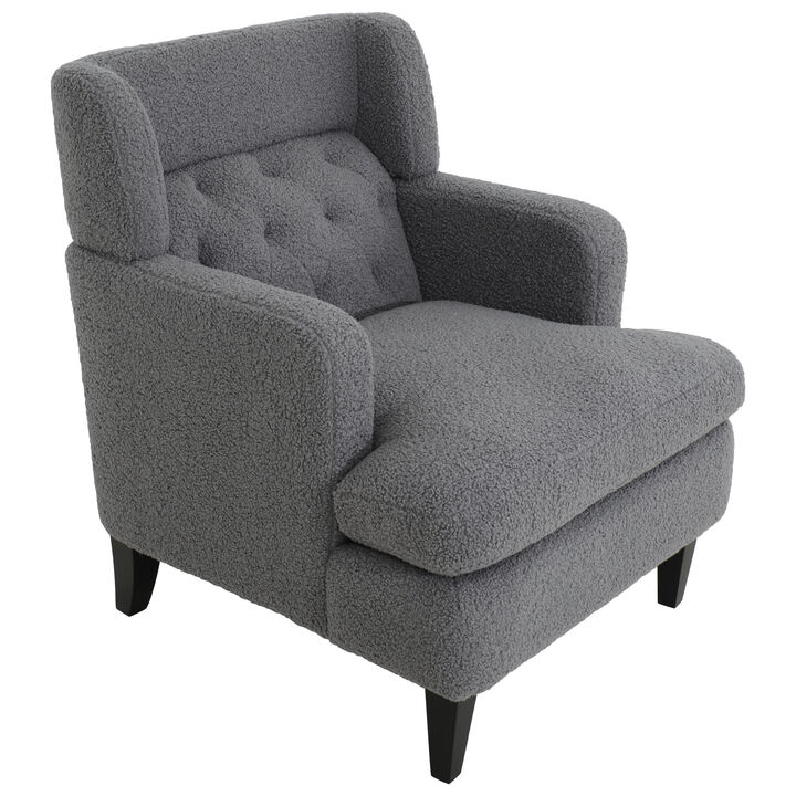 Merax Upholstered Accent Chair Tufted Armchair