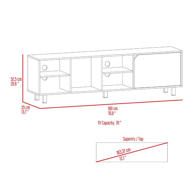 Tv Stand For Tv´S Up 70" Estocolmo, Living Room, Light Oak