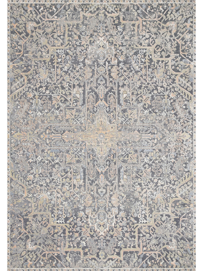 Lucia LUC02 Charcoal/Multi 4' x 5'7" Rug