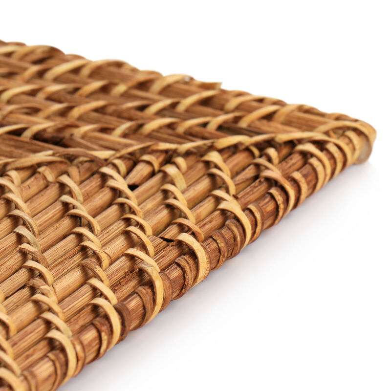 Martha Stewart 16 Inch Rattan Woven Rectangular Placemat in Brown