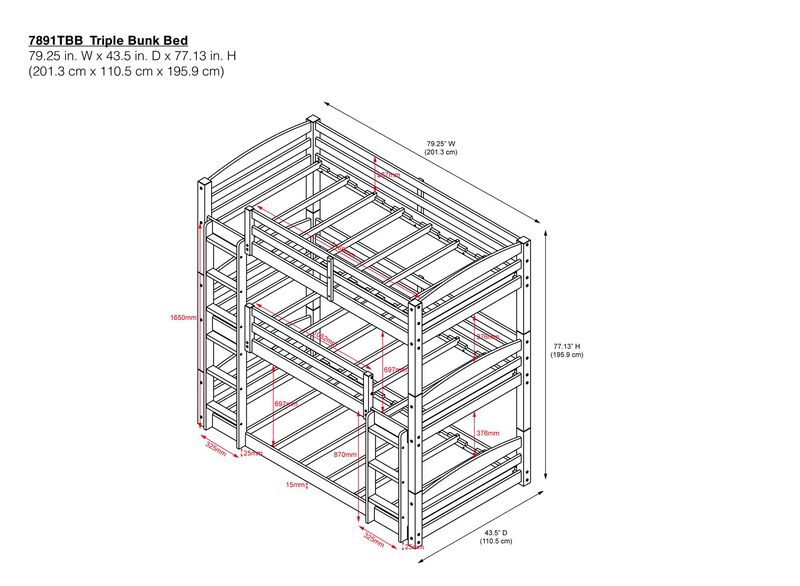 Aaida Triple Bunk Bed