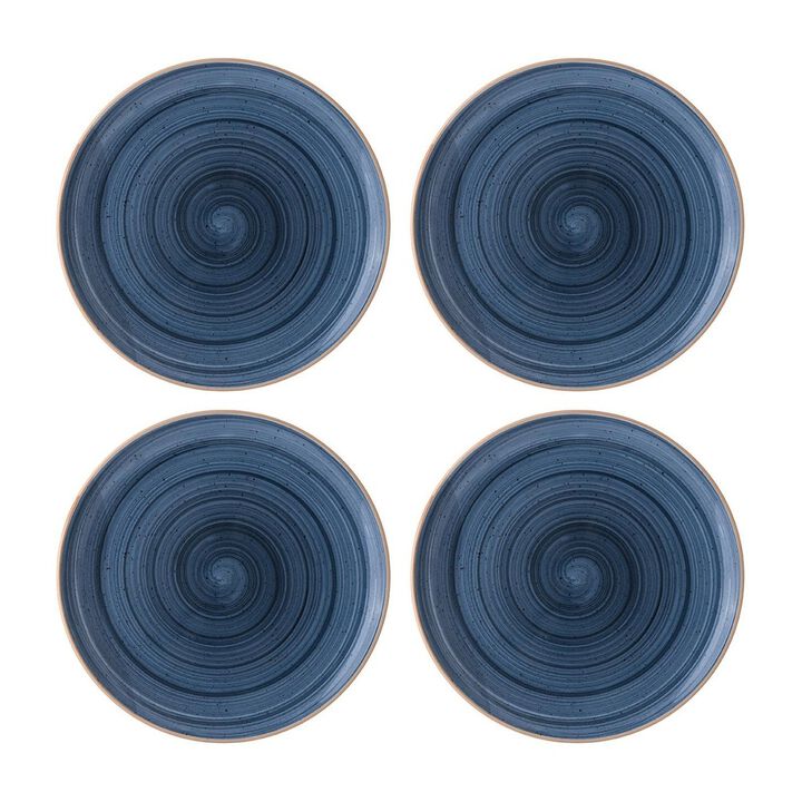 Dusk dia.8" h:1.5" 17 oz. Round Blue Porcelain Bowl (Set of 4)