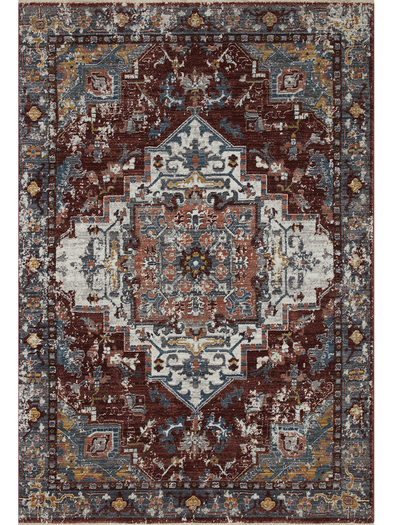 Samra SAM10 Brick/Grey 5'3" x 7'9" Rug