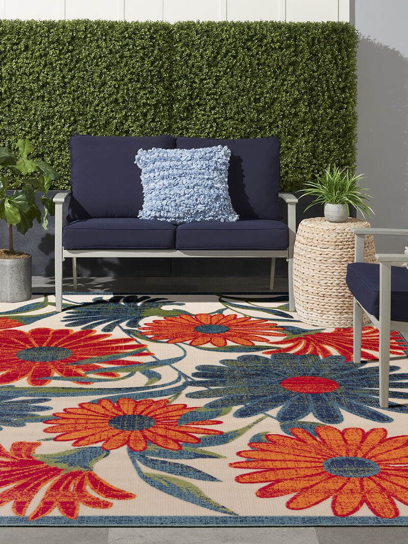 Aloha ALH33 Ivory/Multicolor 9' x 12' Rug