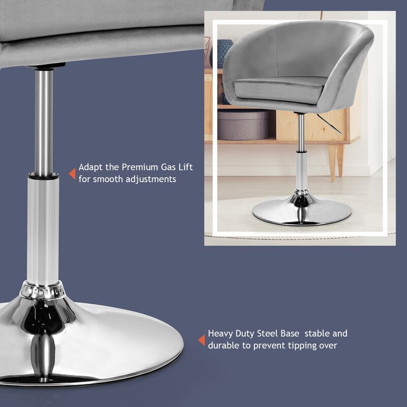 360-Degree Swivel Accent Chair with Round-Back