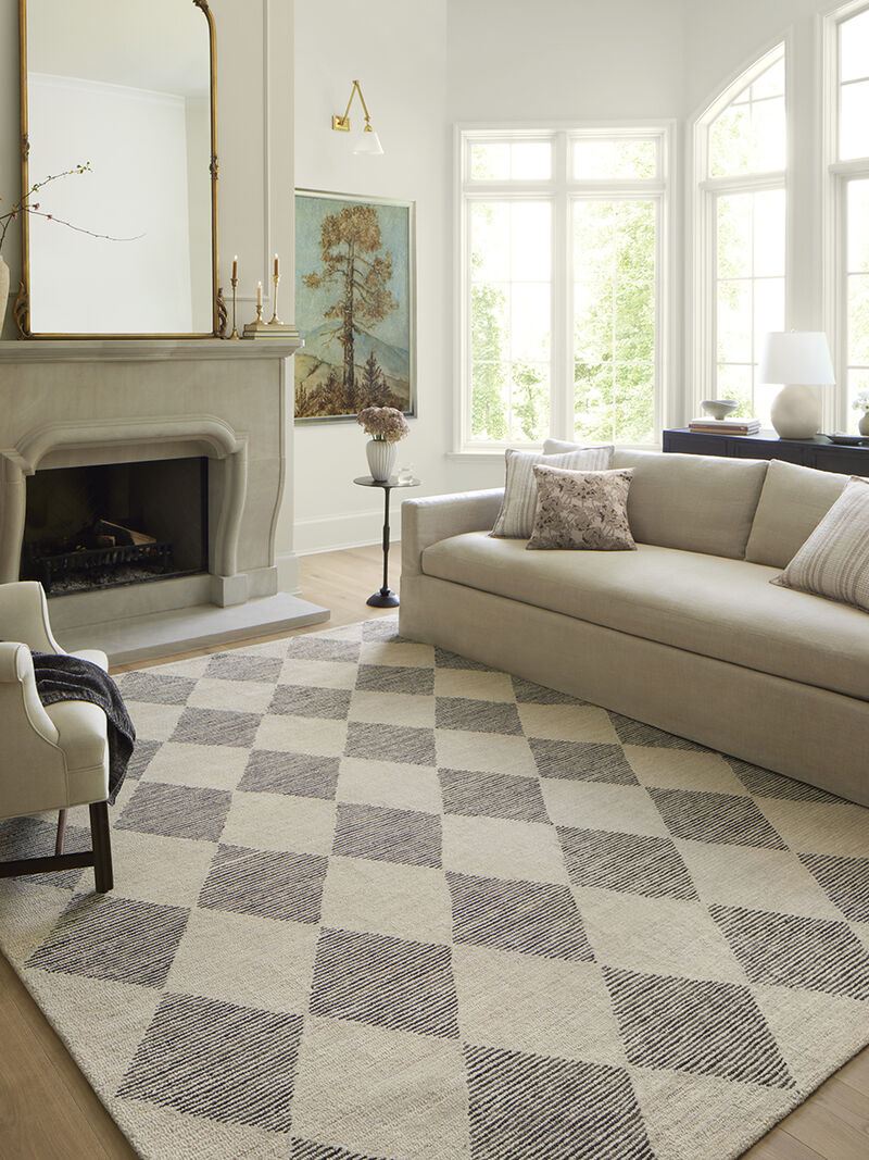 Francis FRA01 Beige/Charcoal 5' x 7'6" Rug
