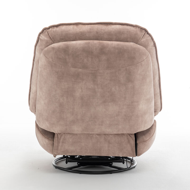Merax Velvet Reclining Lazy Chair with Mobile Phone Holder
