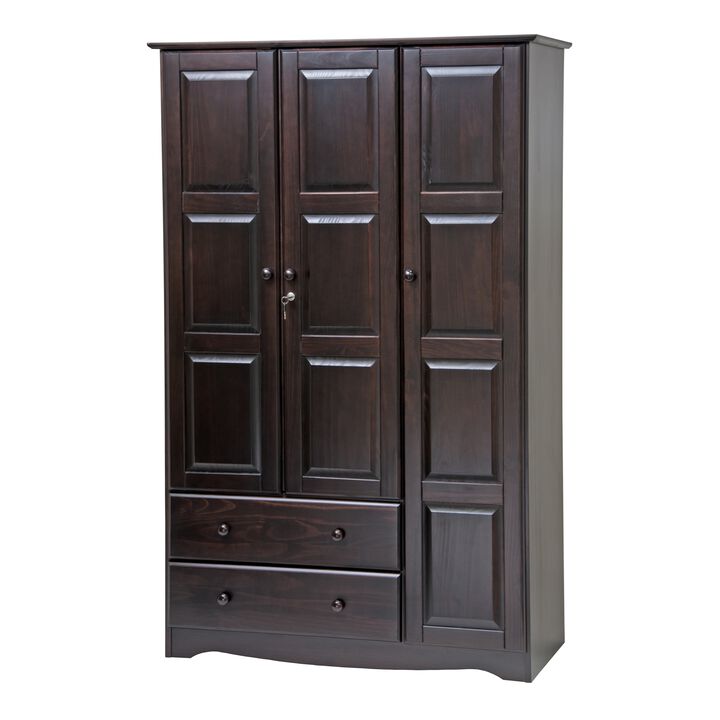100% Solid Wood Grand 3-Door Wardrobe 100% Solid Wood Grand 3-Door Wardrobe