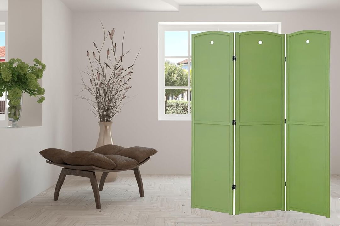 5-Panel Room Divider Wooden Privacy Screen Classroom Children Multicolor