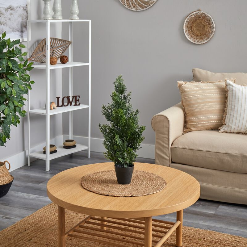 Nearly Natural 2-ft Mini Cedar Pine Tree (Indoor/Outdoor)