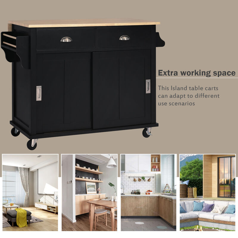 Merax Kitchen Island Cart