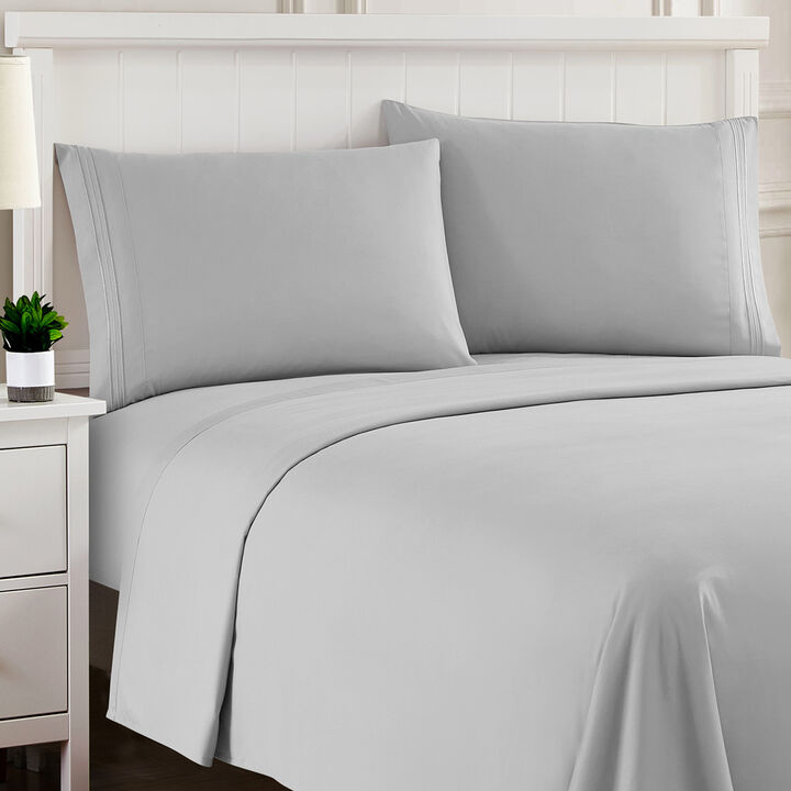 5 Piece Sheet Set, Ultra Soft 1800 Series Collection - Split King, Royal Blue