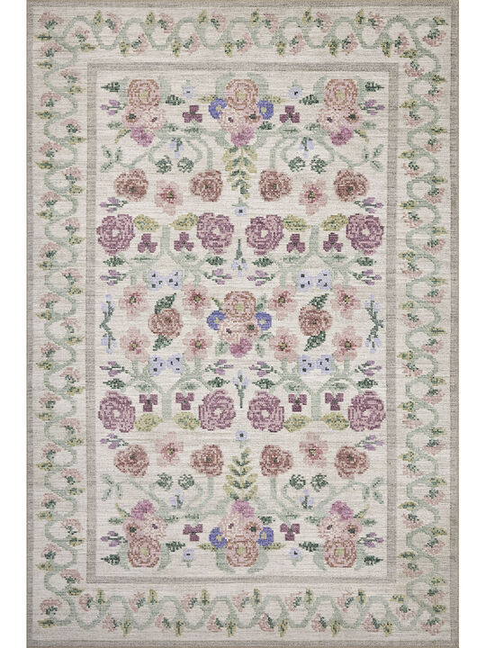 Rosa RSA-01 Ivory 7''6" x 9''6" Rug by Rifle Paper Co.