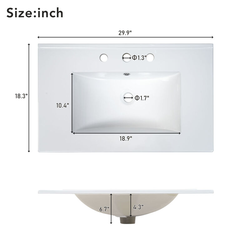 Merax Bathroom Storage Cabinet Vanity with Sink