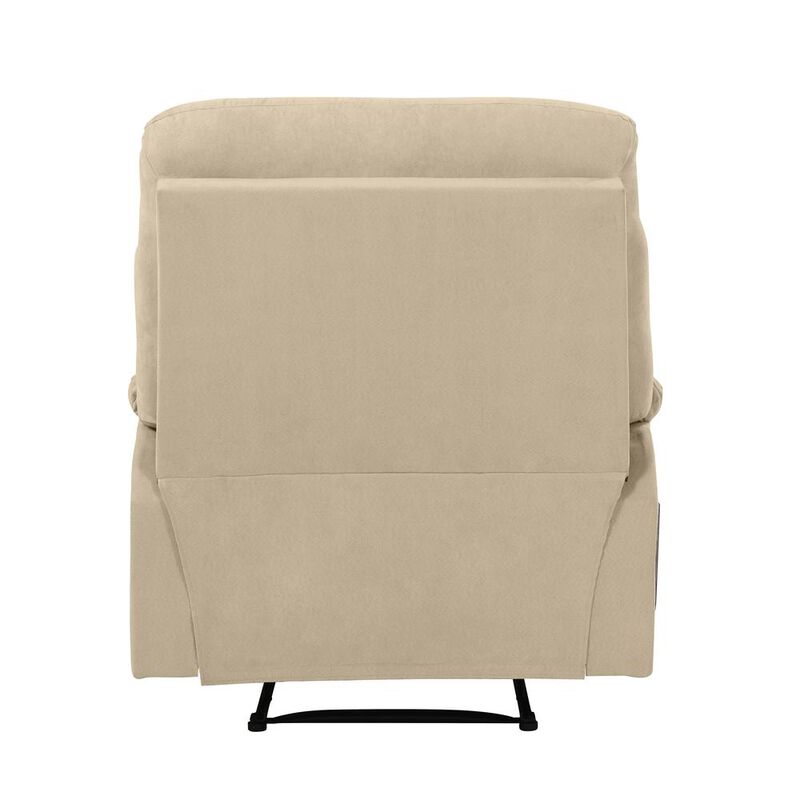 ProLounger Wall Hugger Recliner in Khaki Microfiber with Stitched Back