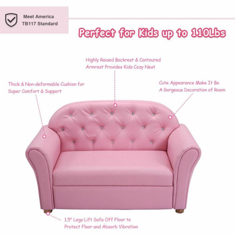 Hivvago Kids Princess Armrest Chair Lounge Couch