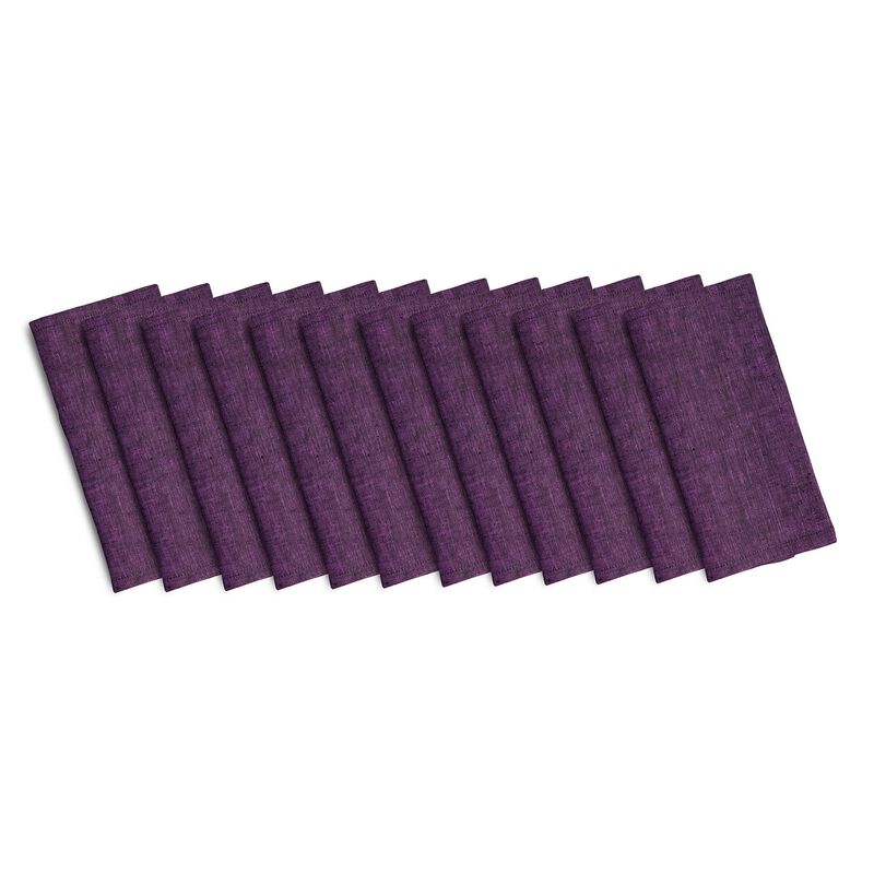 Solino Home 100% Pure Linen Athena Cocktail Napkins Set of 12 9 x 9 Inch for Spring & Easter