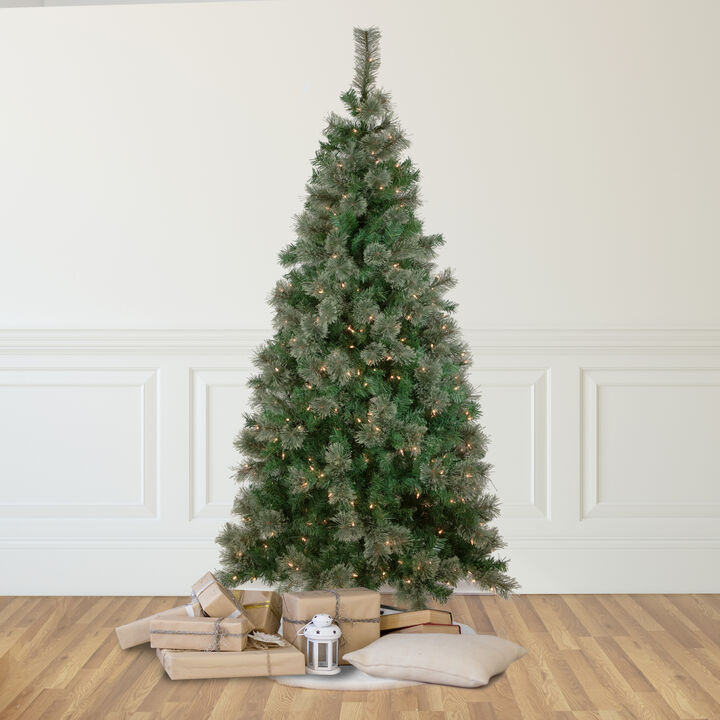 6.5' Pre-Lit Oregon Cashmere Pine Artificial Christmas Tree  Clear Lights
